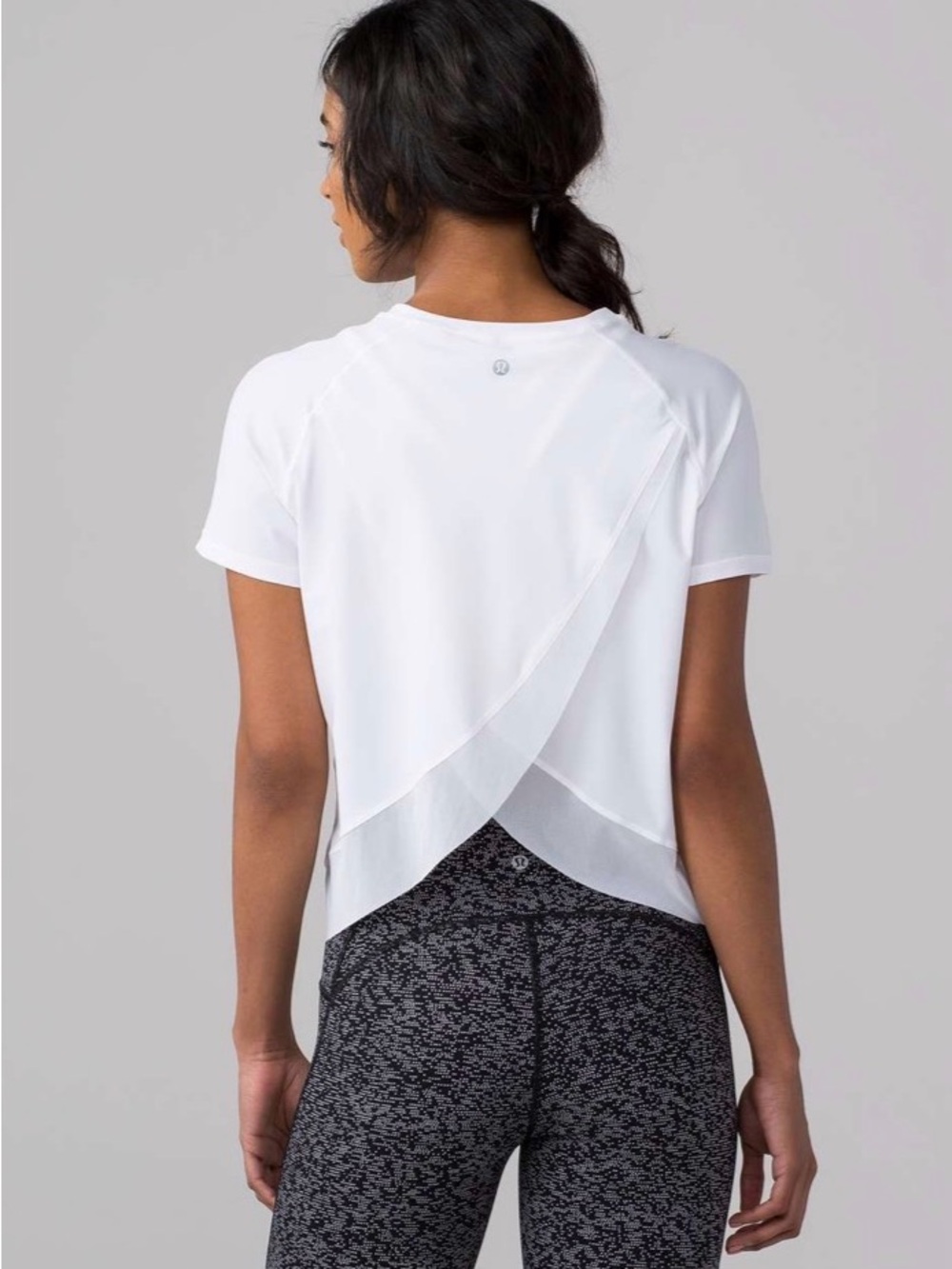 lululemon Athletica Quick Pace White Short-Sleeve
